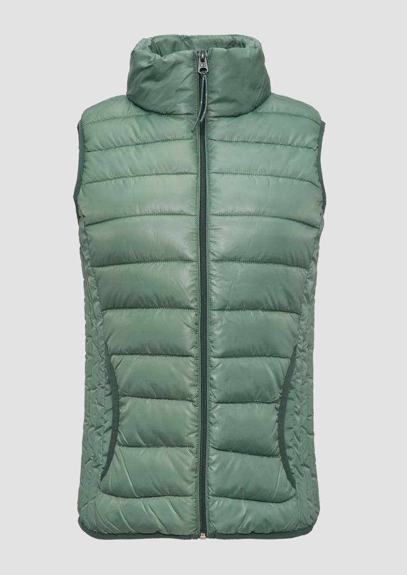 QS - Gesteppte Weste mit Stehkragen, Damen, Blau von QS