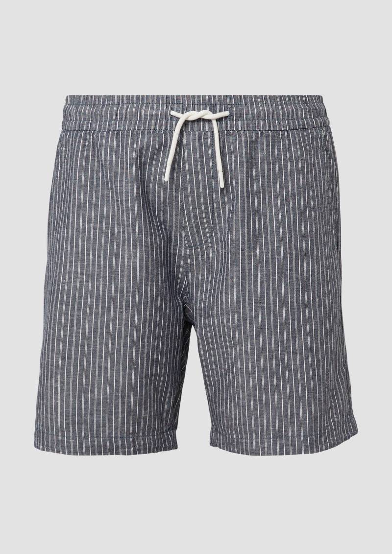 QS - Gestreifte Shorts aus Leinenmix, Herren, blau QS - Gestreifte Shorts aus Leinenmix, Herren, blau von QS