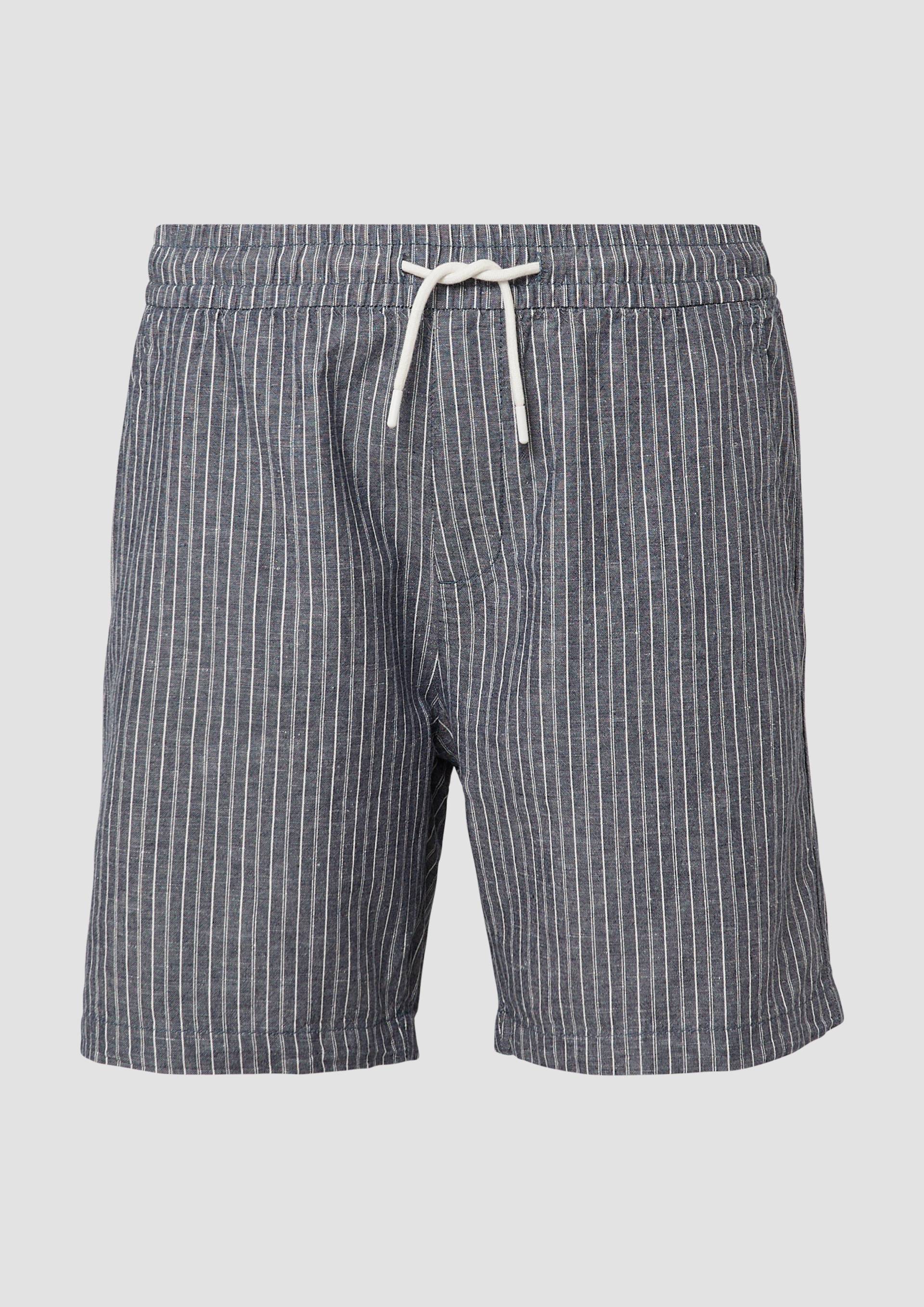 QS - Gestreifte Shorts aus Leinenmix, Herren, blau QS - Gestreifte Shorts aus Leinenmix, Herren, blau von QS