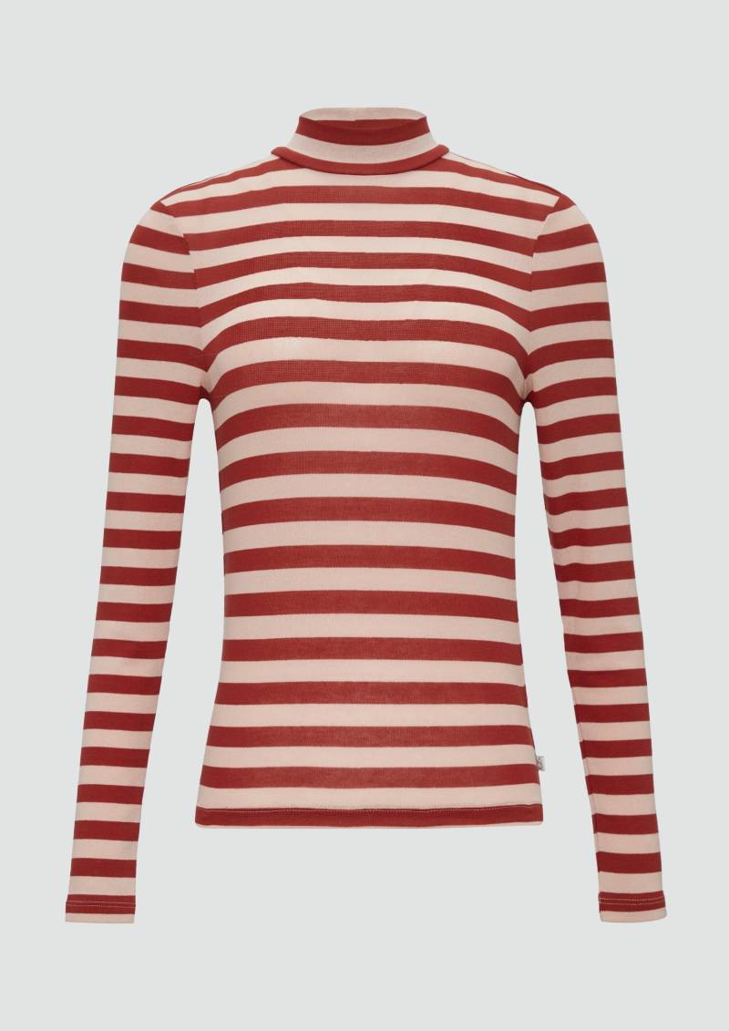 QS - Gestreiftes Longsleeve im Slim Fit, Damen, pink|rot QS - Gestreiftes Longsleeve im Slim Fit, Damen, pink|rot von QS