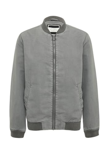 QS Gewaschene Bomberjacke mit Rippbündchen grau meliert XL von QS