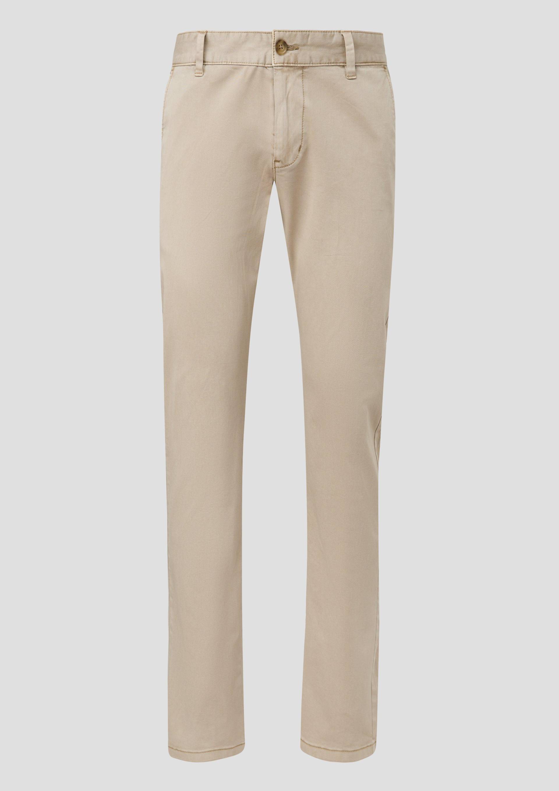 QS - Gewaschene Chino aus Stretch-Twill, Herren, Beige von QS