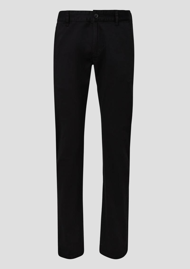 QS - Gewaschene Chino aus Stretch-Twill, Herren, schwarz von QS