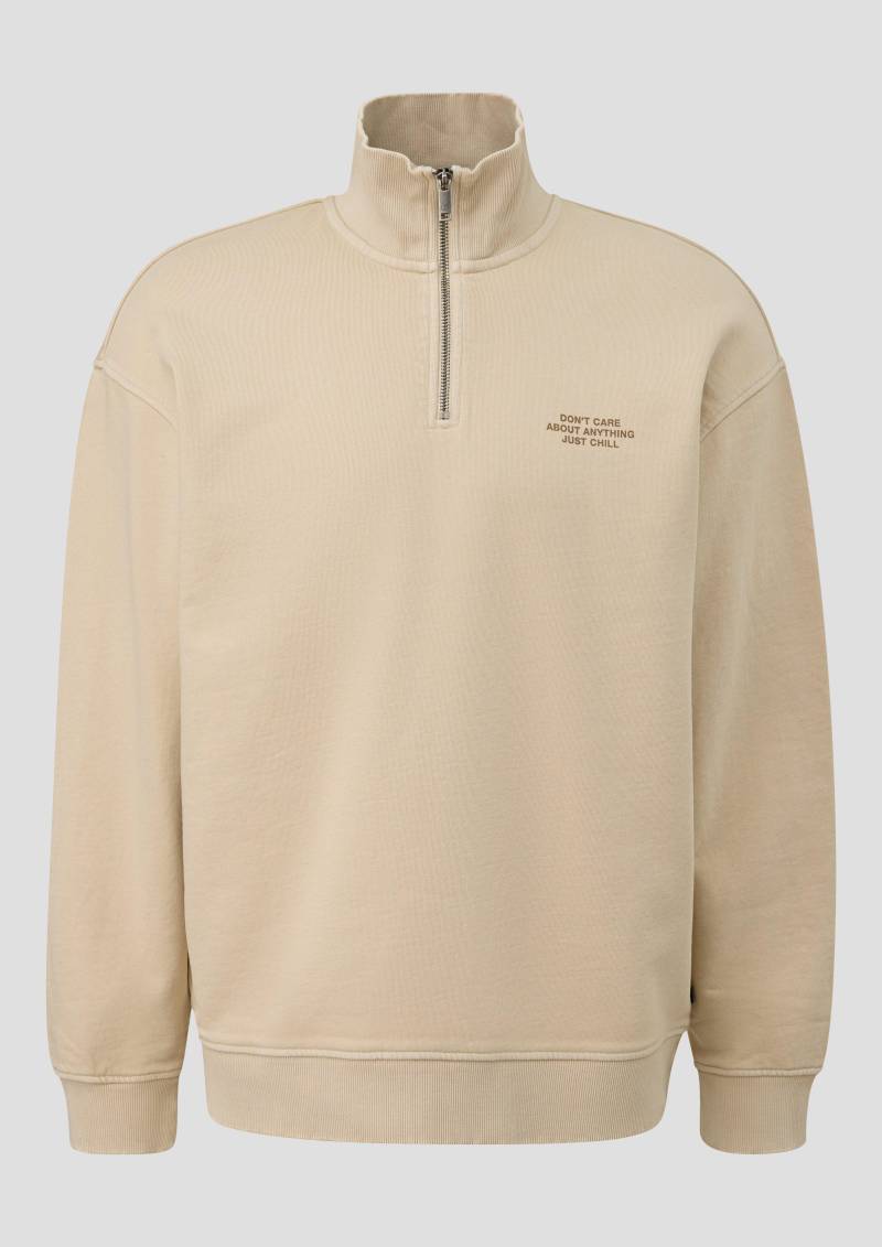 QS - Gewaschener Sweat-Troyer mit Brustprint, Herren, Beige QS - Gewaschener Sweat-Troyer mit Brustprint, Herren, Beige von QS