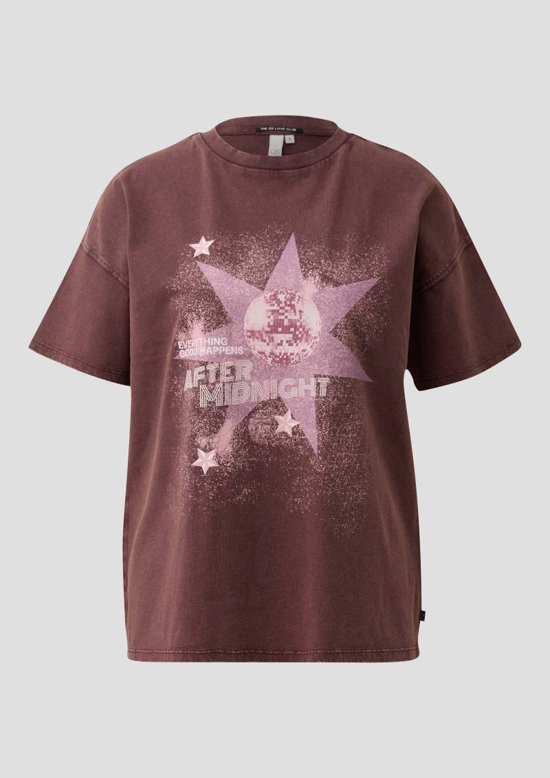 QS - Gewaschenes Printshirt, Damen, rot von QS