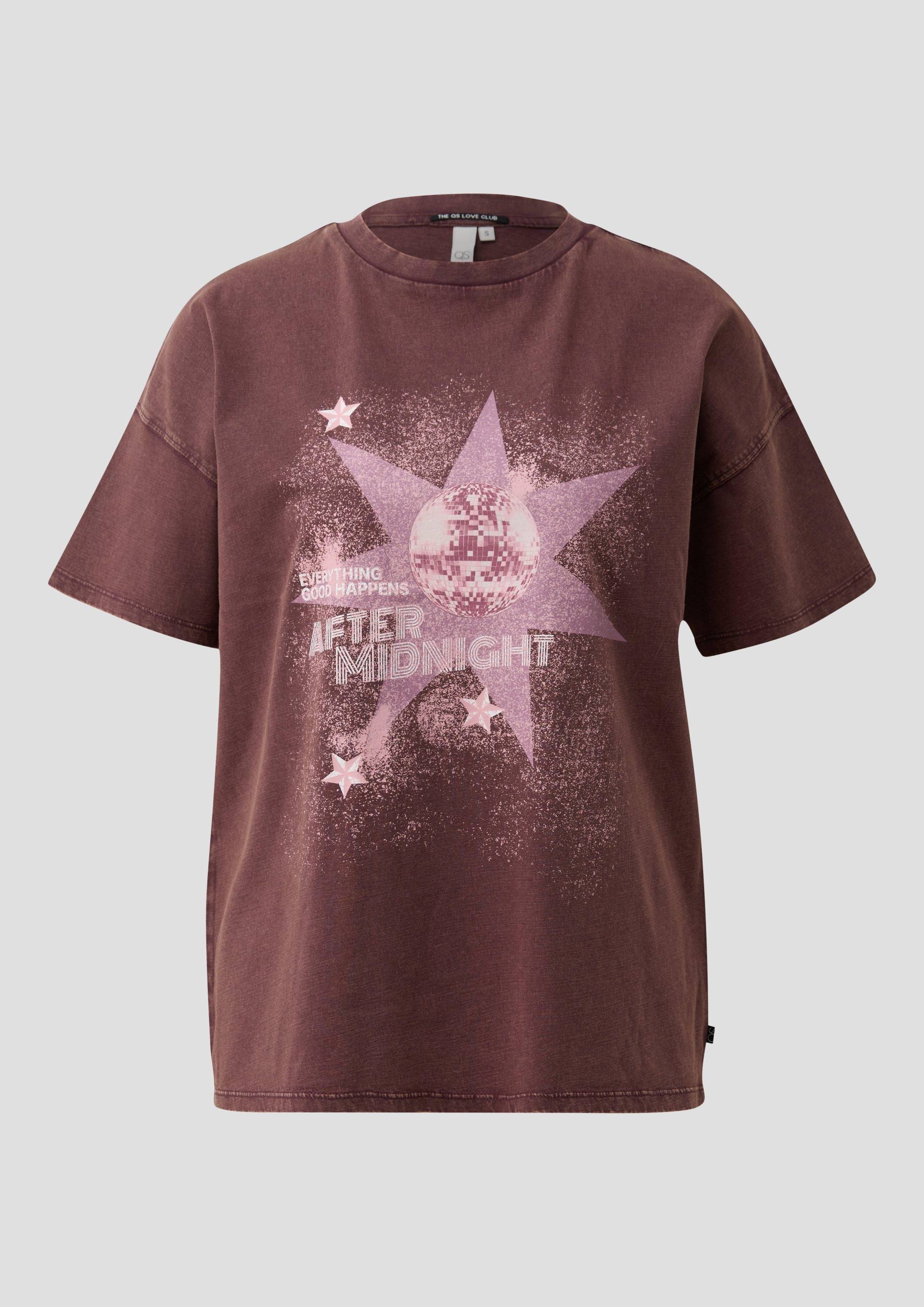 QS - Gewaschenes Printshirt, Damen, rot von QS