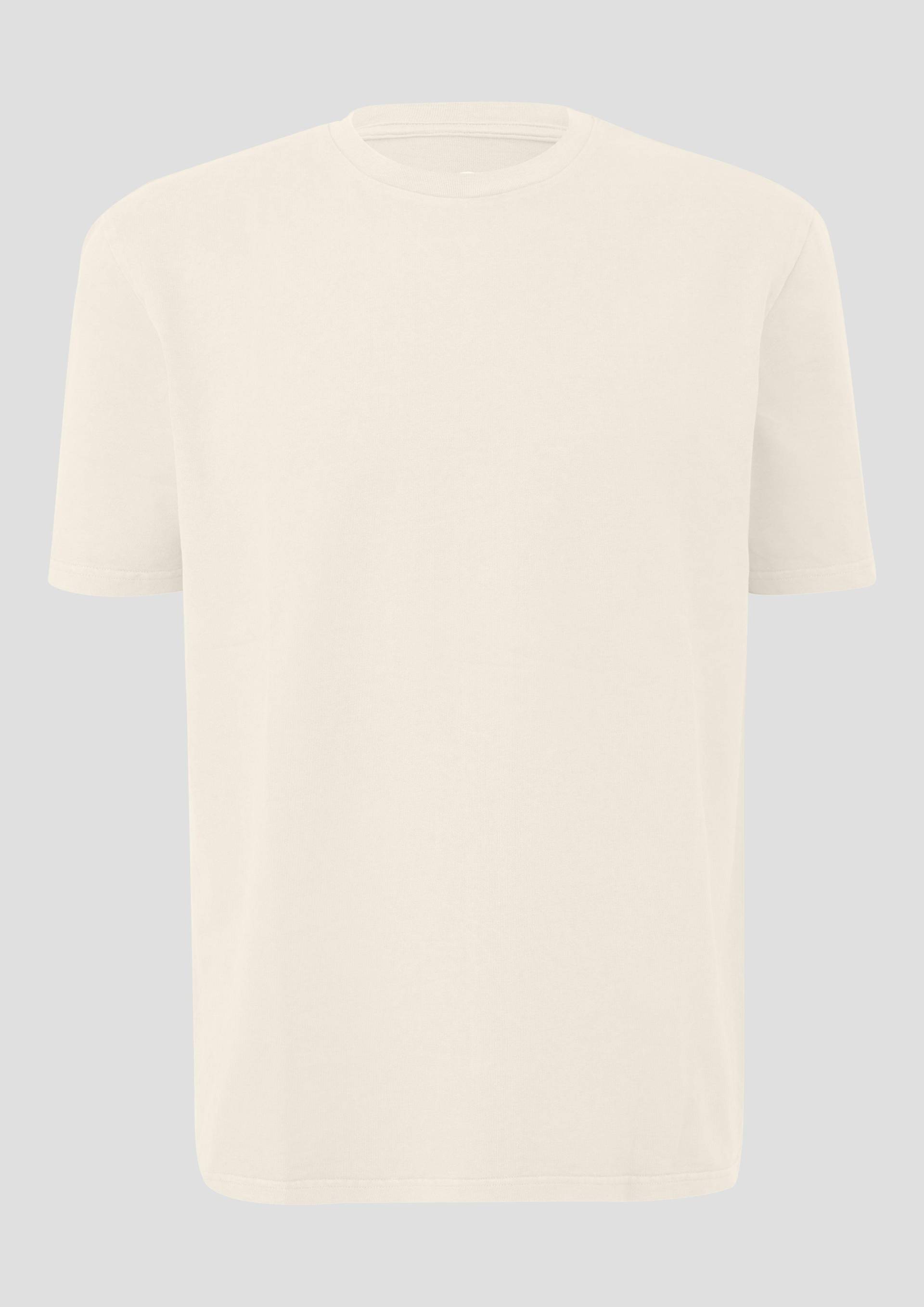 QS - Gewaschenes T-Shirt, Herren, creme von QS