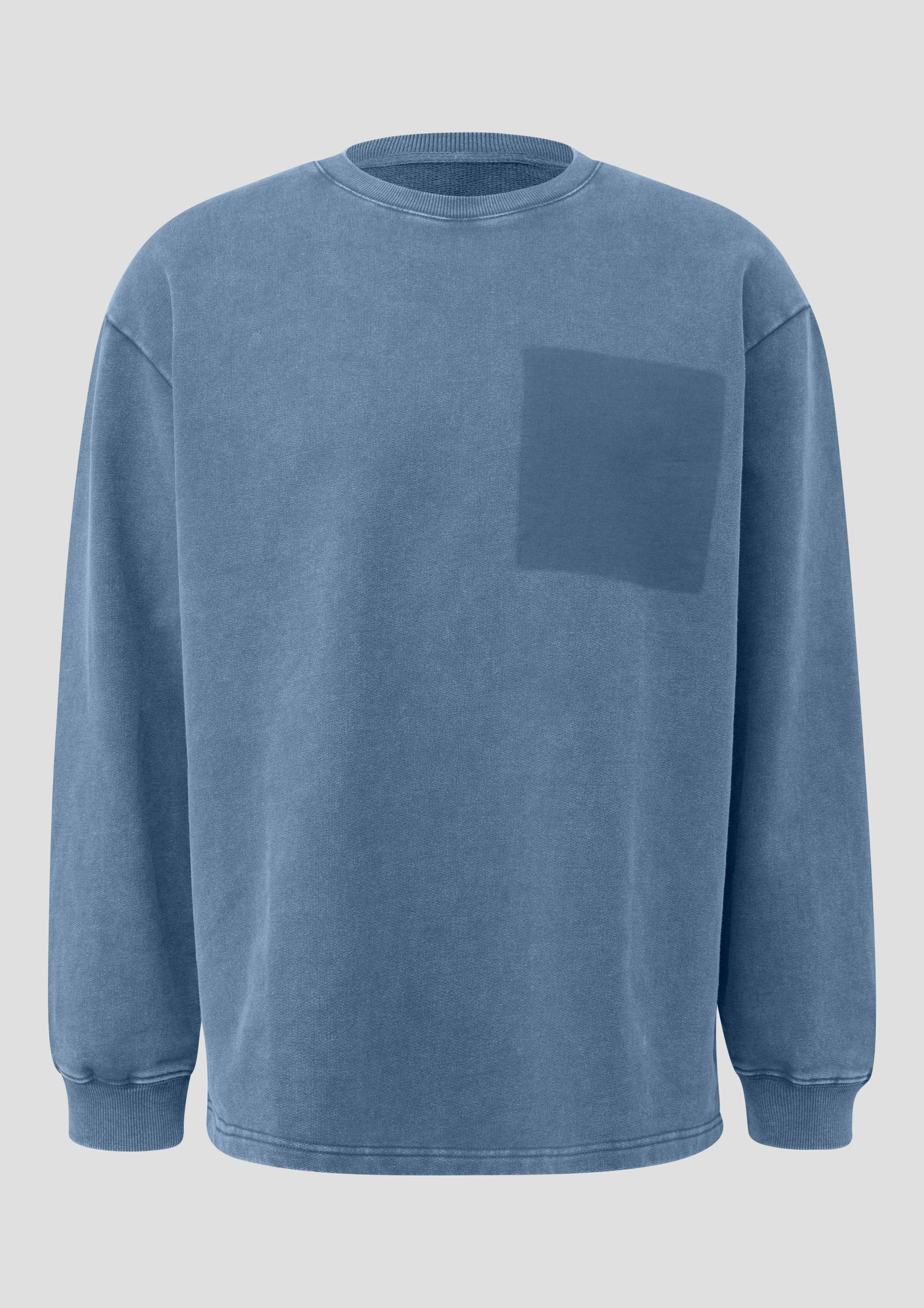 QS - Gewaschenes Sweatshirt mit Kontrast-Detail, Herren, türkis QS - Gewaschenes Sweatshirt mit Kontrast-Detail, Herren, türkis von QS