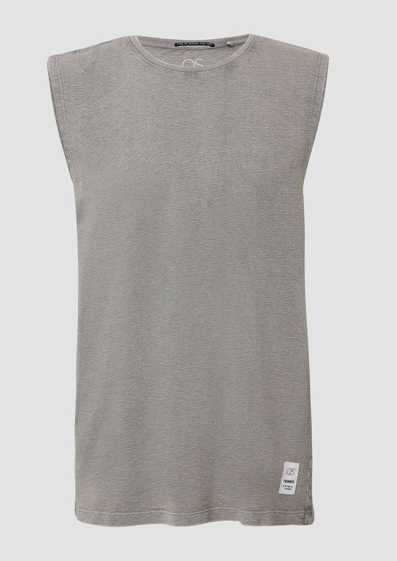 QS - Gewaschenes Tanktop aus Strukturjersey, Herren, grau QS - Gewaschenes Tanktop aus Strukturjersey, Herren, grau von QS