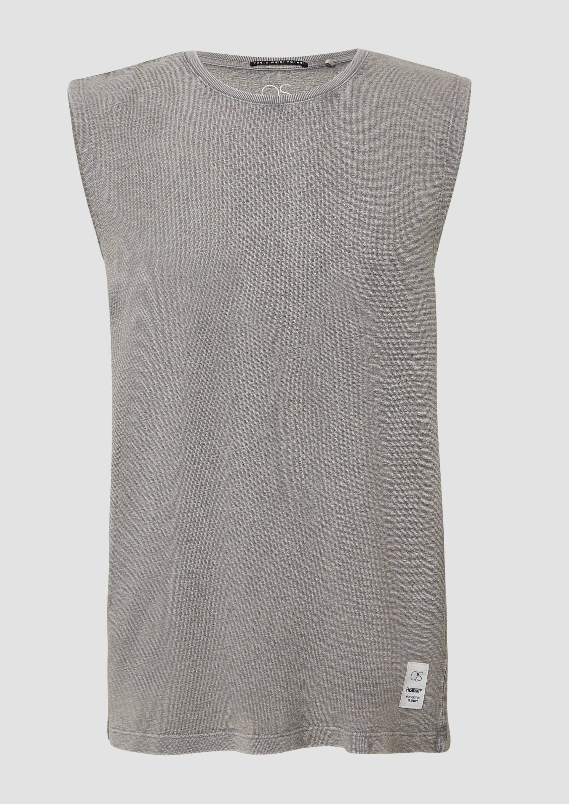 QS - Gewaschenes Tanktop aus Strukturjersey, Herren, grau QS - Gewaschenes Tanktop aus Strukturjersey, Herren, grau von QS