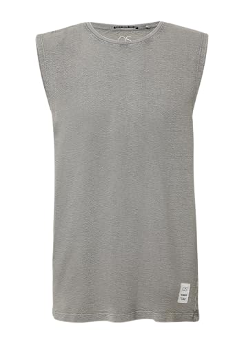 QS Gewaschenes Tanktop aus Strukturjersey Taubengrau XXL von QS