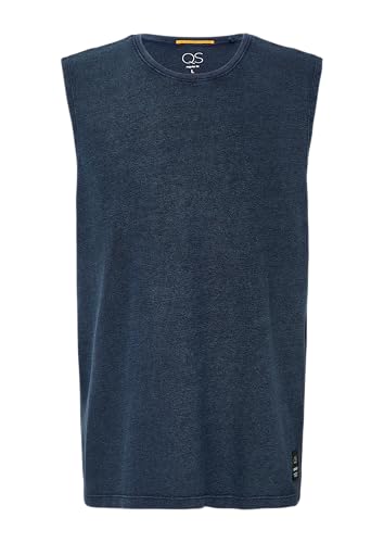 QS Gewaschenes Tanktop aus Strukturjersey tiefblau XXL von QS