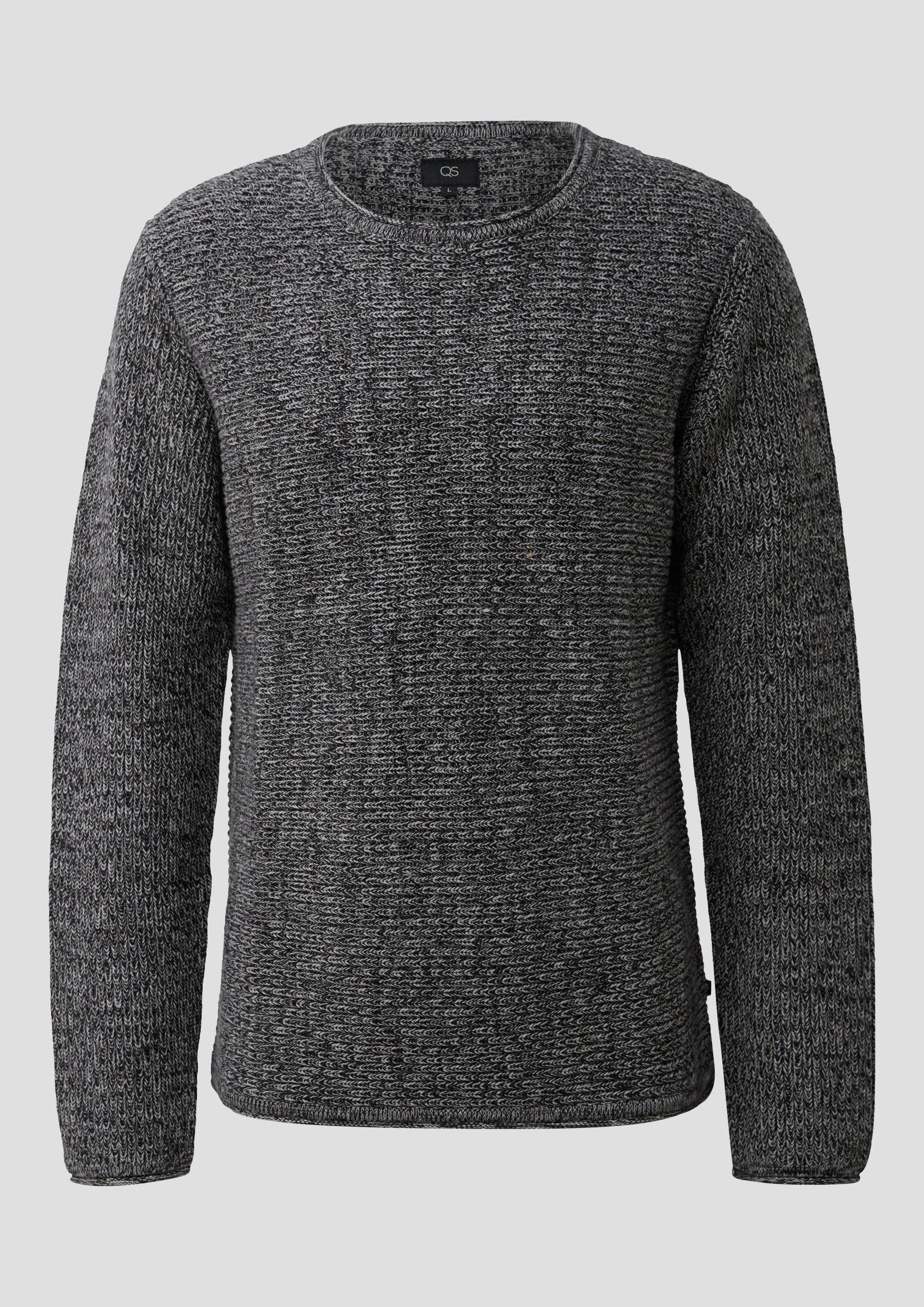 QS - Pullover aus Melangegarn, Herren, grau von QS