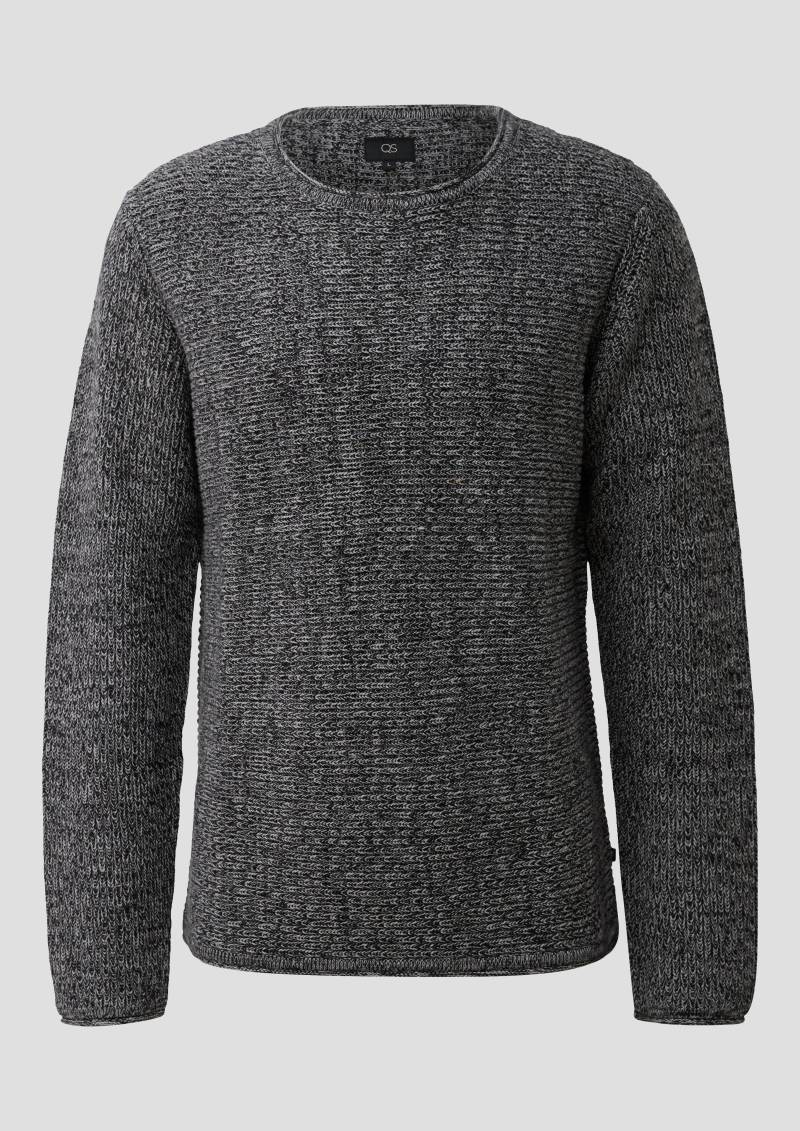 QS - Pullover aus Melangegarn, Herren, grau von QS
