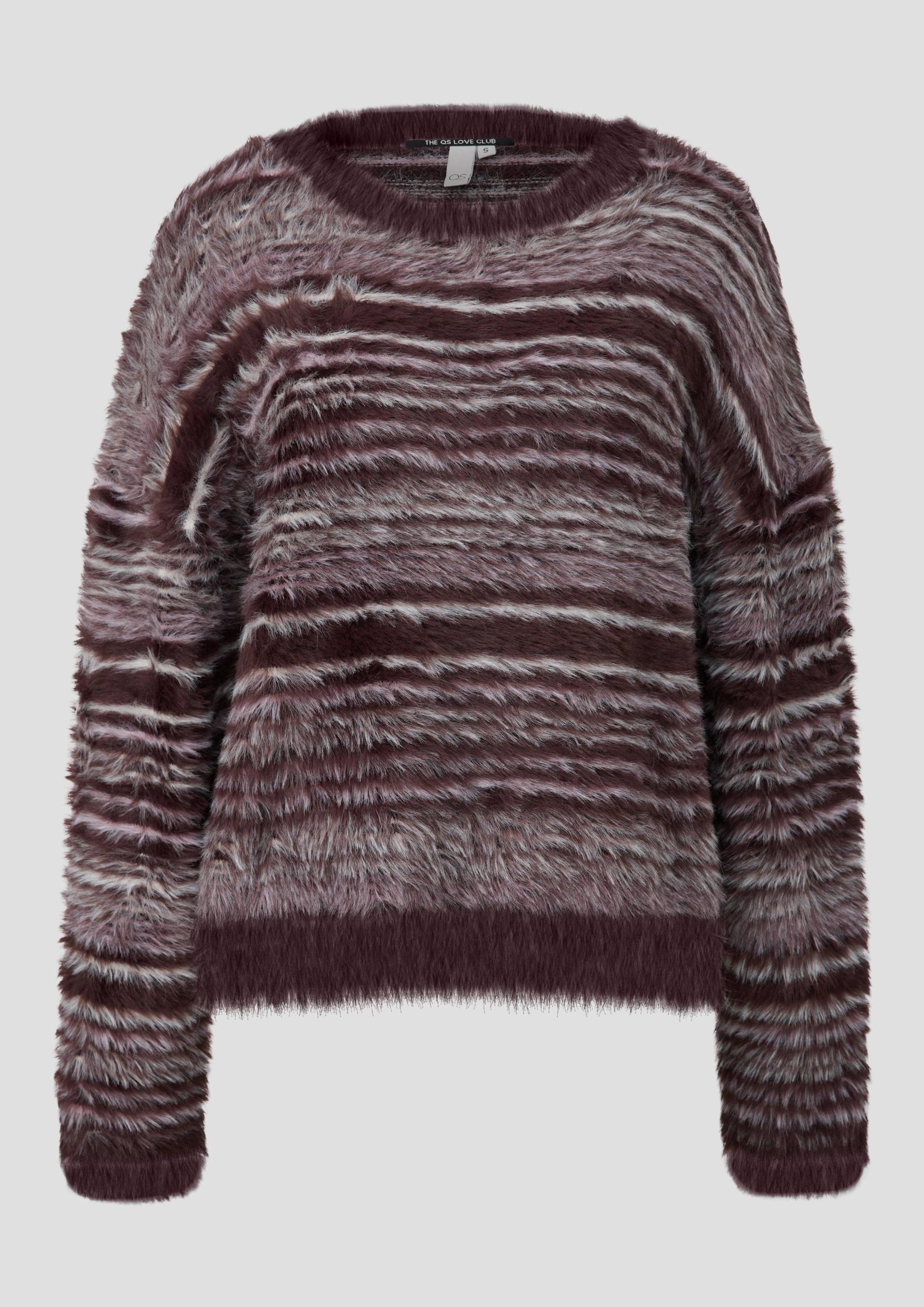 QS - Flauschiger Pullover, Damen, rot von QS