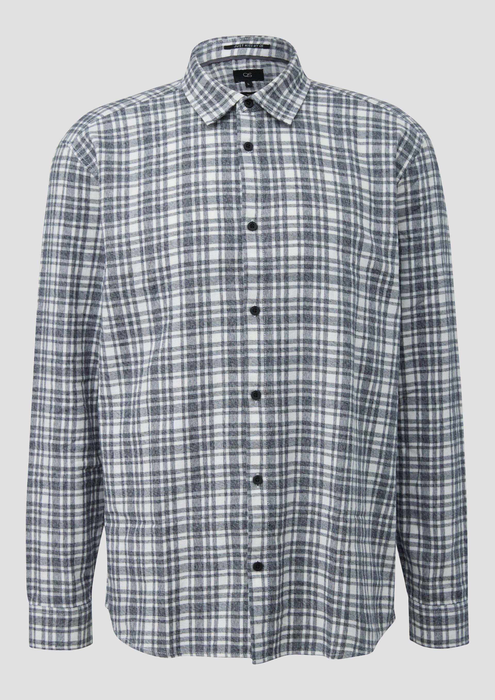 QS - Hemd, Herren, grau|weiß von QS