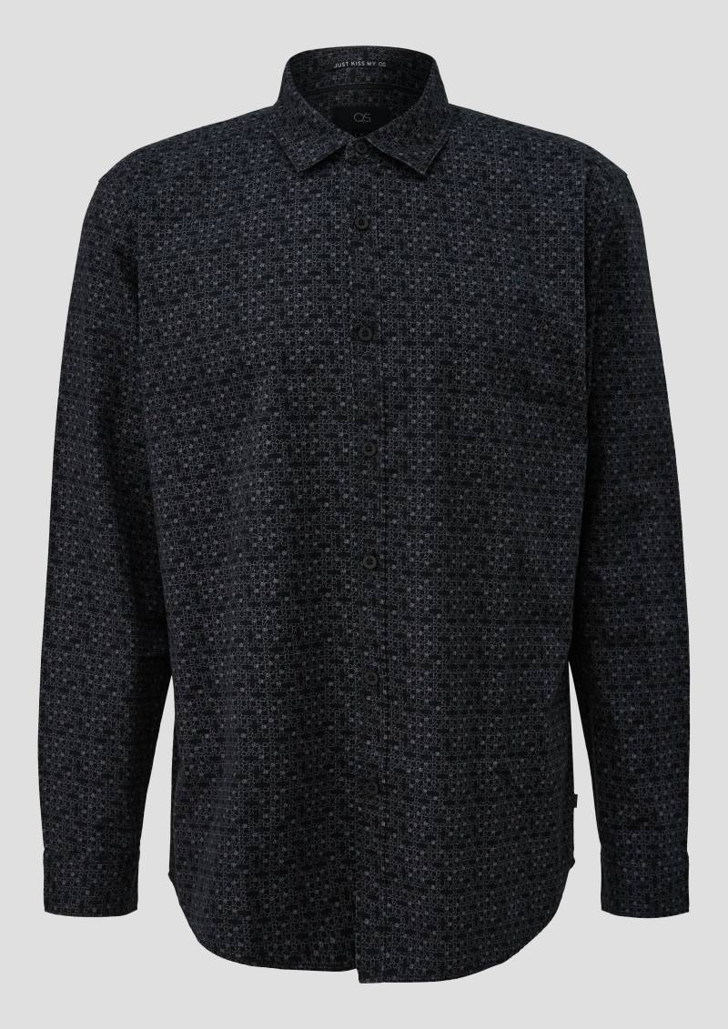 QS - Regular Fit: Hemd mit Alloverprint, Herren, schwarz QS - Regular Fit: Hemd mit Alloverprint, Herren, schwarz von QS
