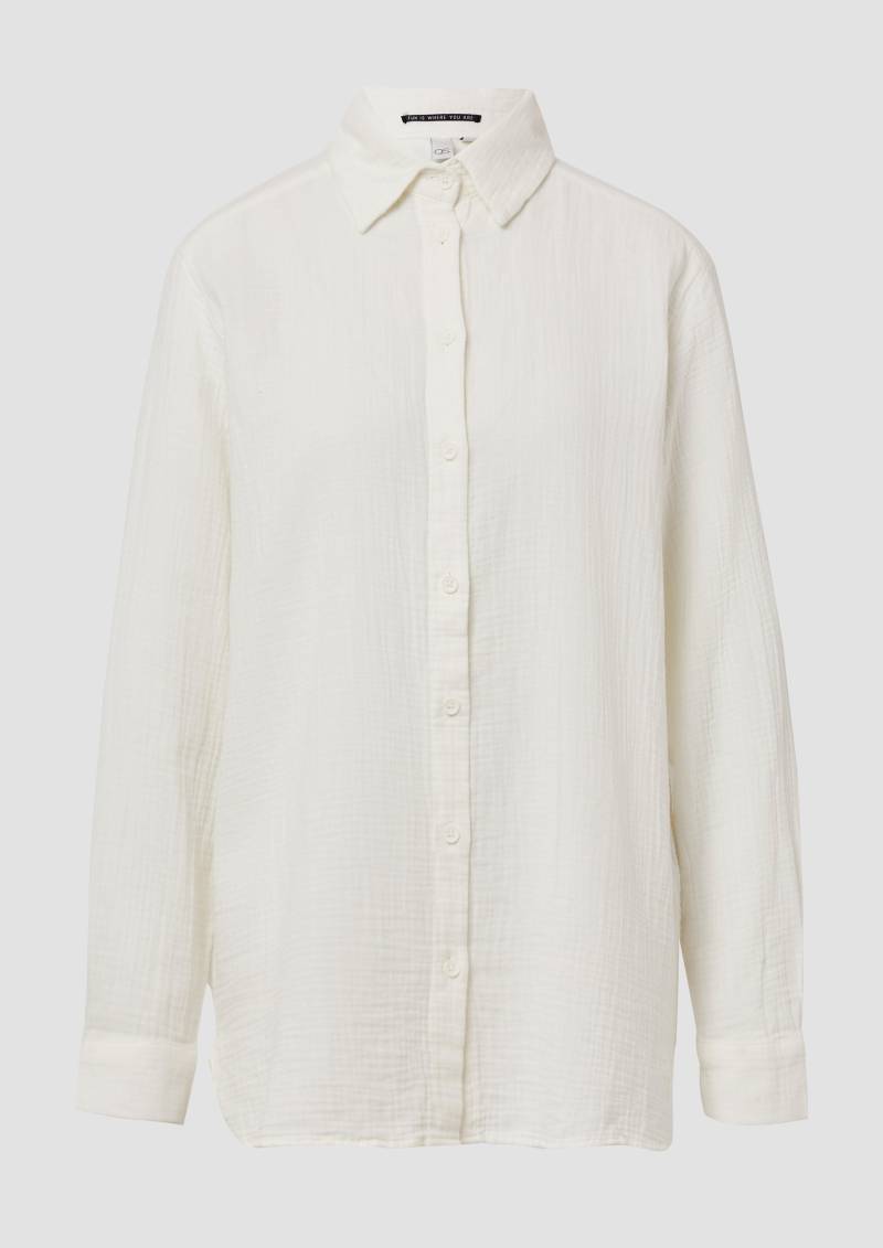 QS - Hemdbluse aus Musselin im Oversize-Schnitt, Damen, creme von QS