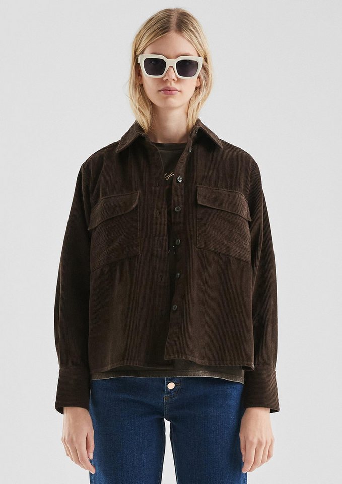 QS Hemdjacke Bluse Cord-Overshirt mit Brusttaschen (1-St) von QS