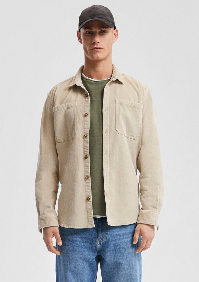 QS Hemdjacke Hemd Overshirt aus Cord mit aufgestetzten Taschen (1-St) von QS