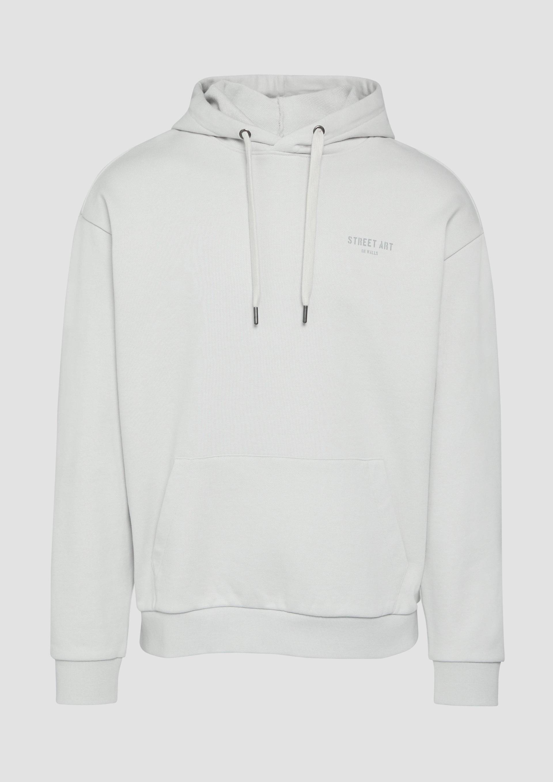 QS - Hoodie mit Frontdruck, Herren, grau von QS