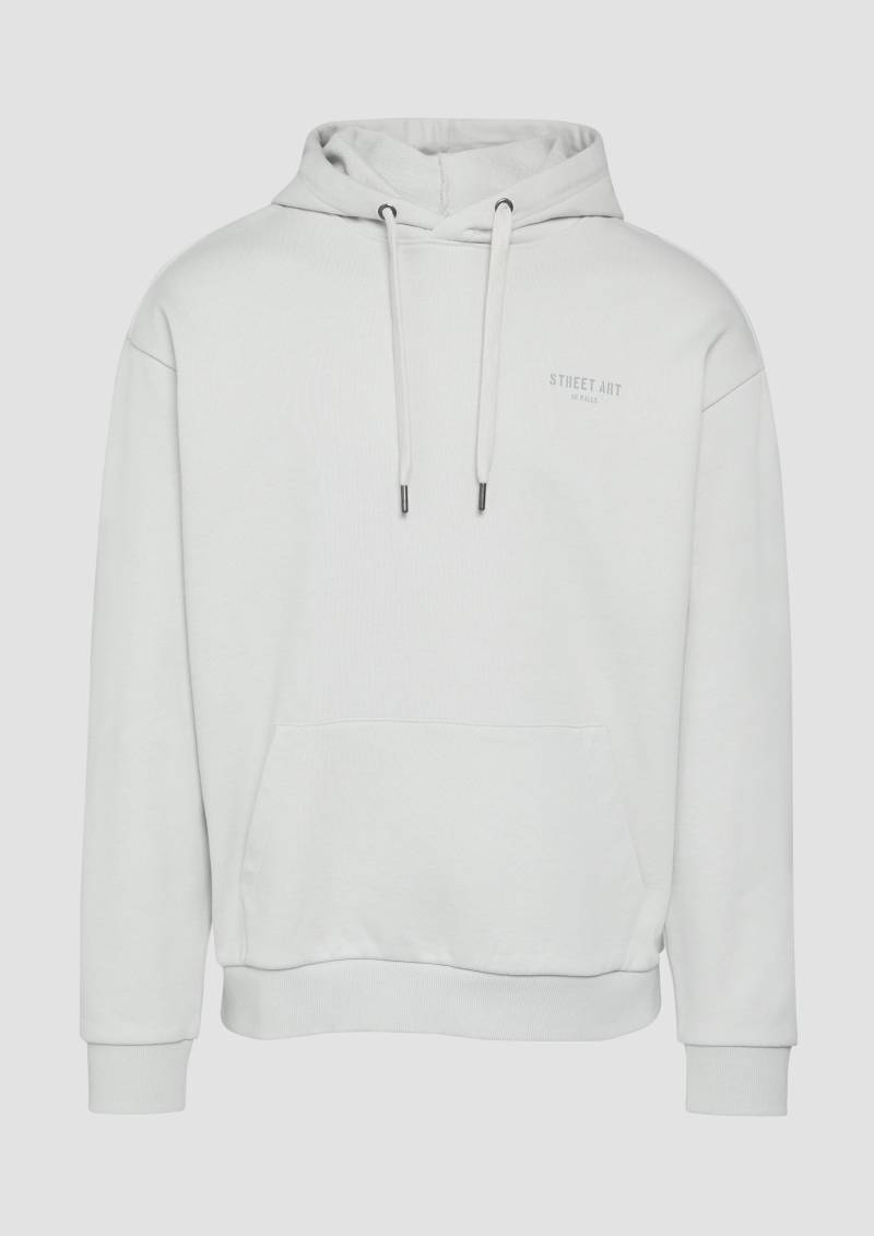 QS - Hoodie mit Frontdruck, Herren, grau von QS