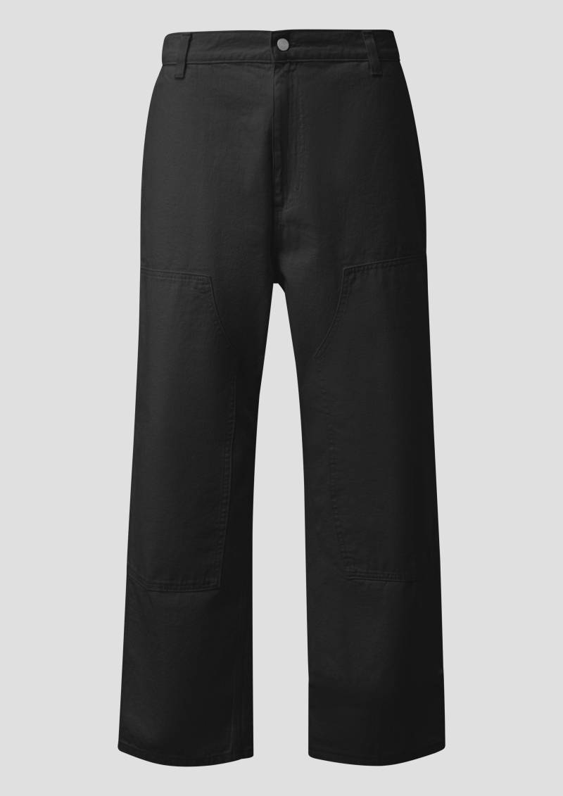QS - Carpenter Hose / Loose Fit / Mid Rise / Straight Leg, Herren, schwarz von QS