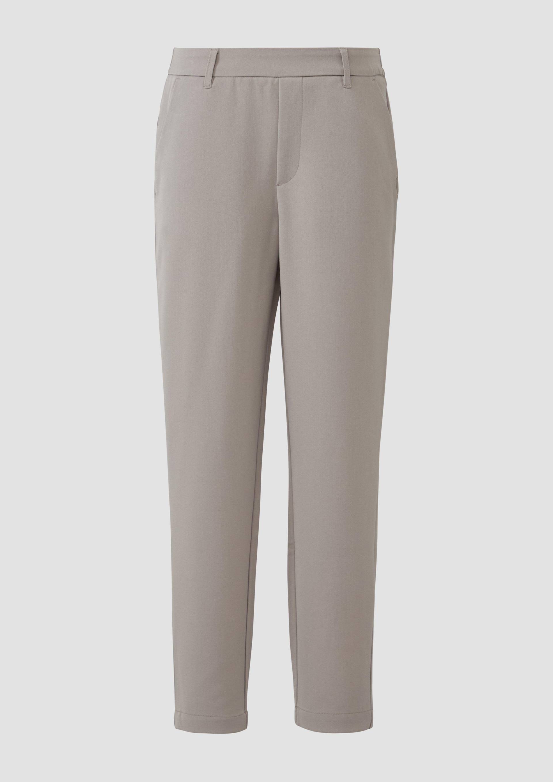 QS - Hose mit elastischem Bund, Damen, grau von QS