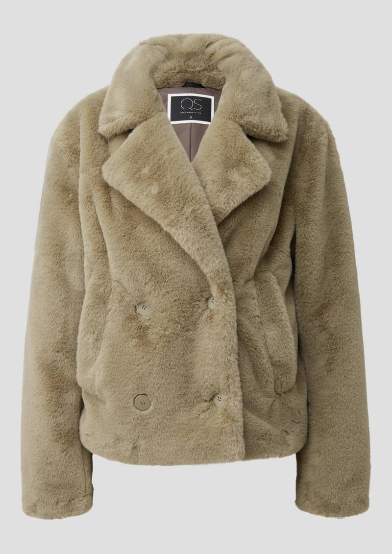 QS - Jacke in Felloptik, Damen, Beige QS - Jacke in Felloptik, Damen, Beige von QS