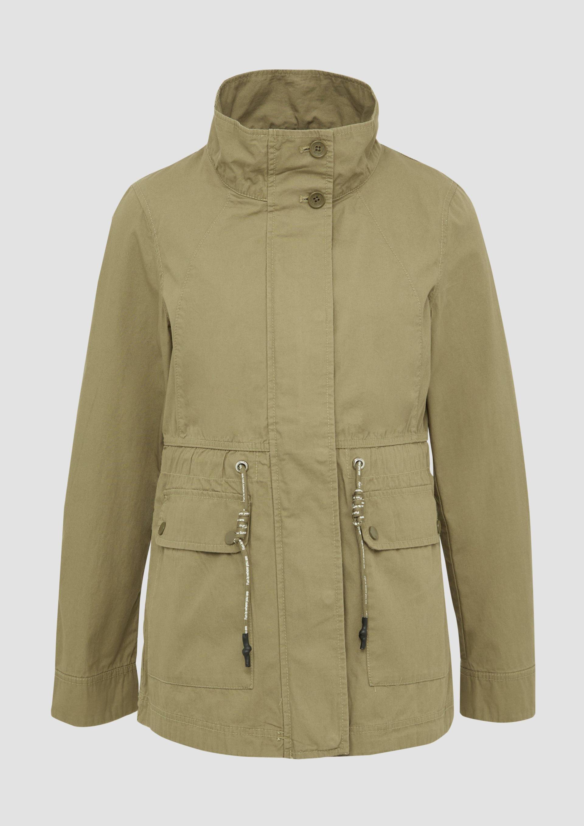 QS - Baumwolljacke mit Tunnelzug in der Taille, Damen, Grün QS - Baumwolljacke mit Tunnelzug in der Taille, Damen, Grün von QS