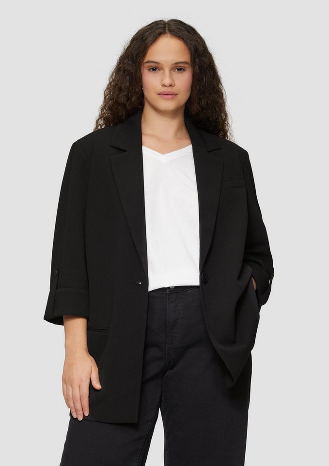 QS Jackenblazer Indoor-Blazer Blazer mit Turn-up-Ärmeln von QS