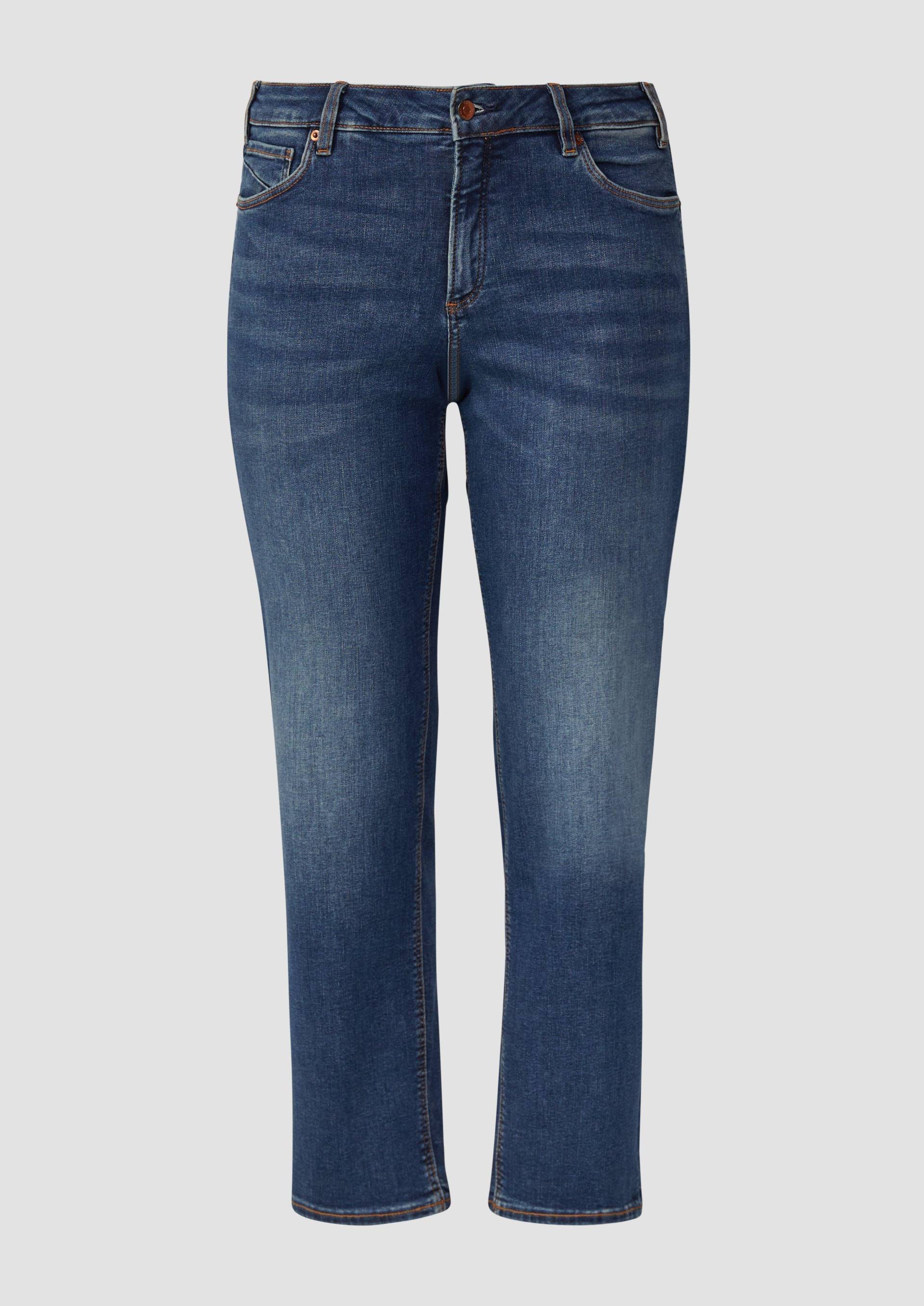 QS - Jeans / Slim Fit / Mid Rise / Straight Leg, Damen, blau von QS