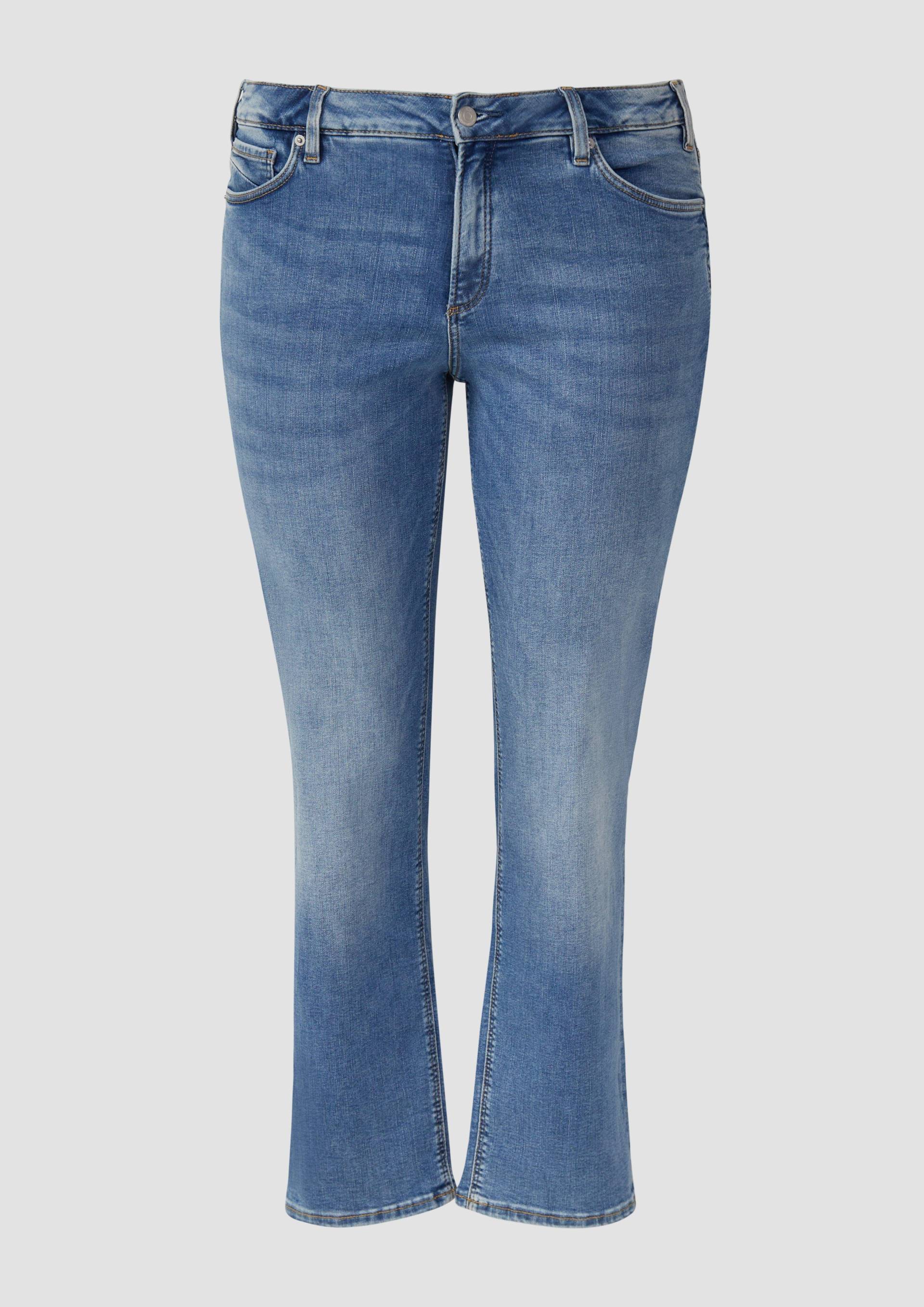 QS - Jeans / Slim Fit / Mid Rise / Straight Leg, Damen, blau von QS