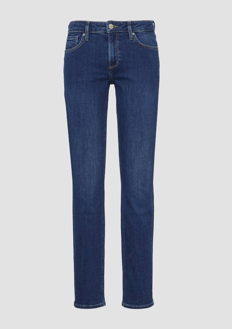 QS - Jeans Catie / Slim Fit / Mid Rise / Slim Leg, Damen, blau von QS
