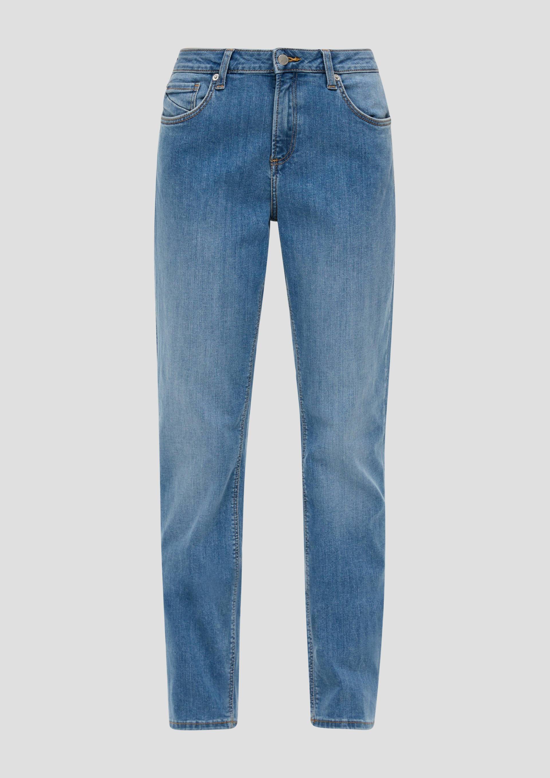 QS - Jeans Catie / Mid Rise / Straight Leg, Damen, blau von QS