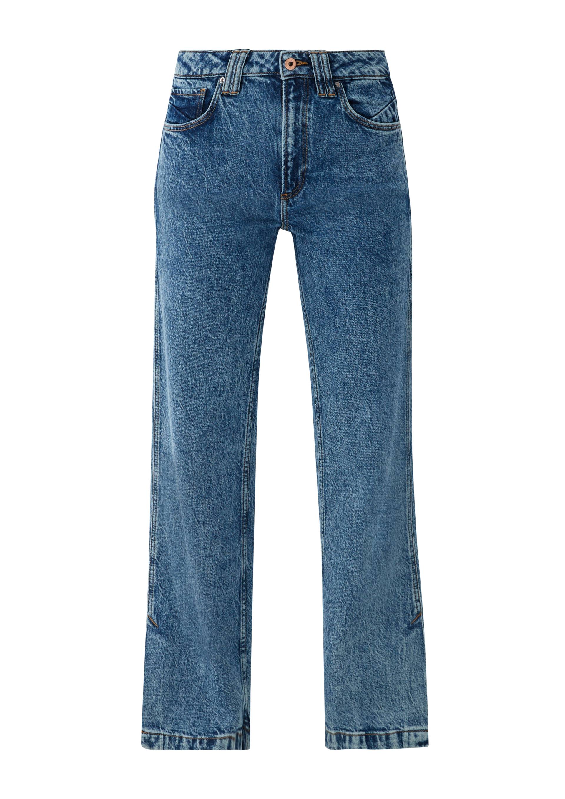 QS - Jeans Catie / Slim Fit / High Rise / Wide Leg, Damen, blau von QS