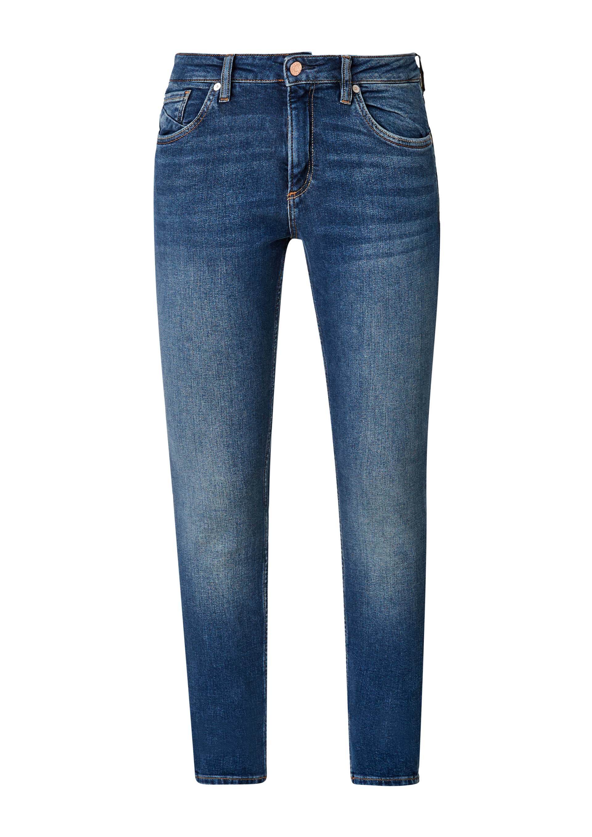 QS - Jeans Catie / Slim Fit / Mid Rise / Slim Leg, Damen, blau von QS