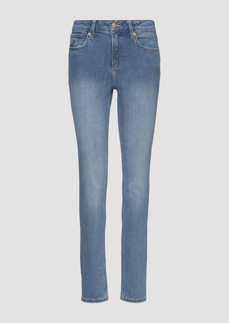 QS - Jeans Catie / Slim Fit / Mid Rise / Slim Leg, Damen, blau von QS