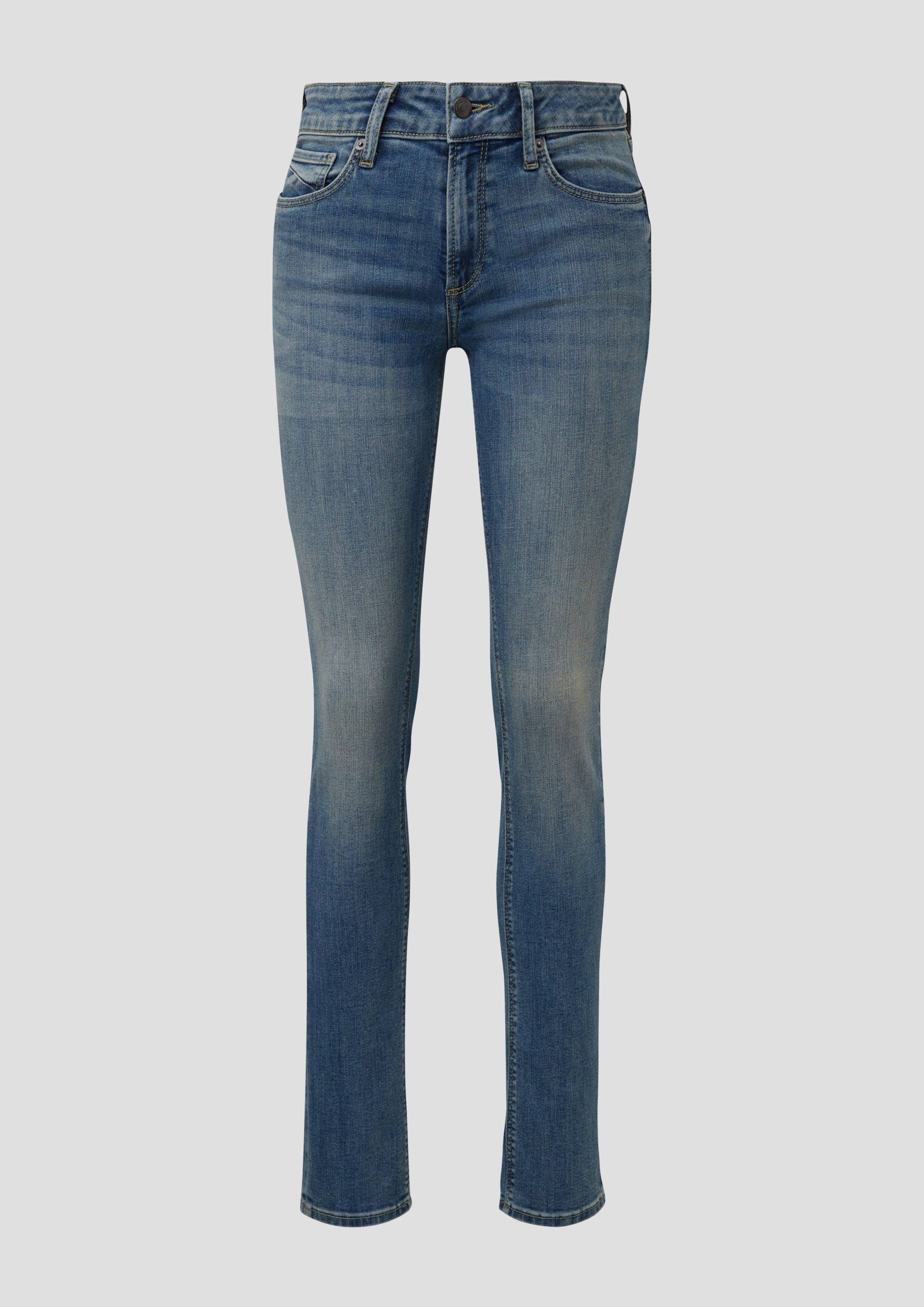 QS - Jeans Catie / Slim Fit / Mid Rise / Slim Leg, Damen, blau von QS