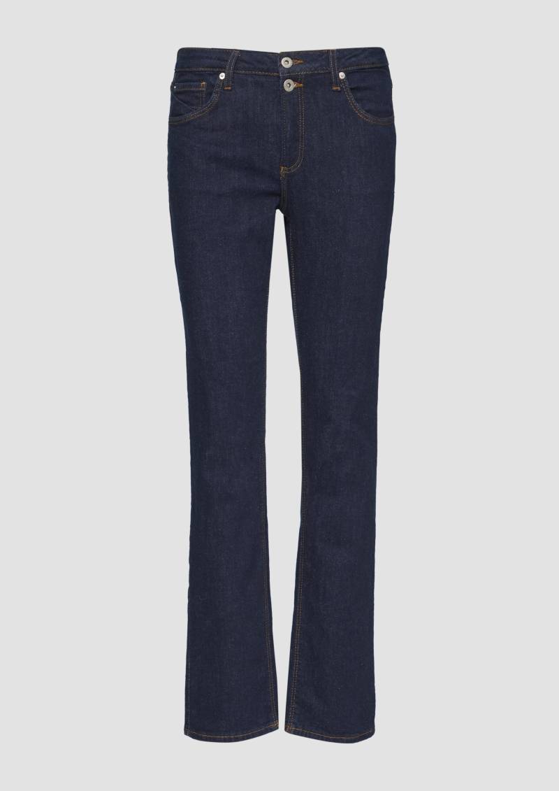 QS - Jeans Catie / Slim Fit / Mid Rise / Straight Leg, Damen, blau von QS