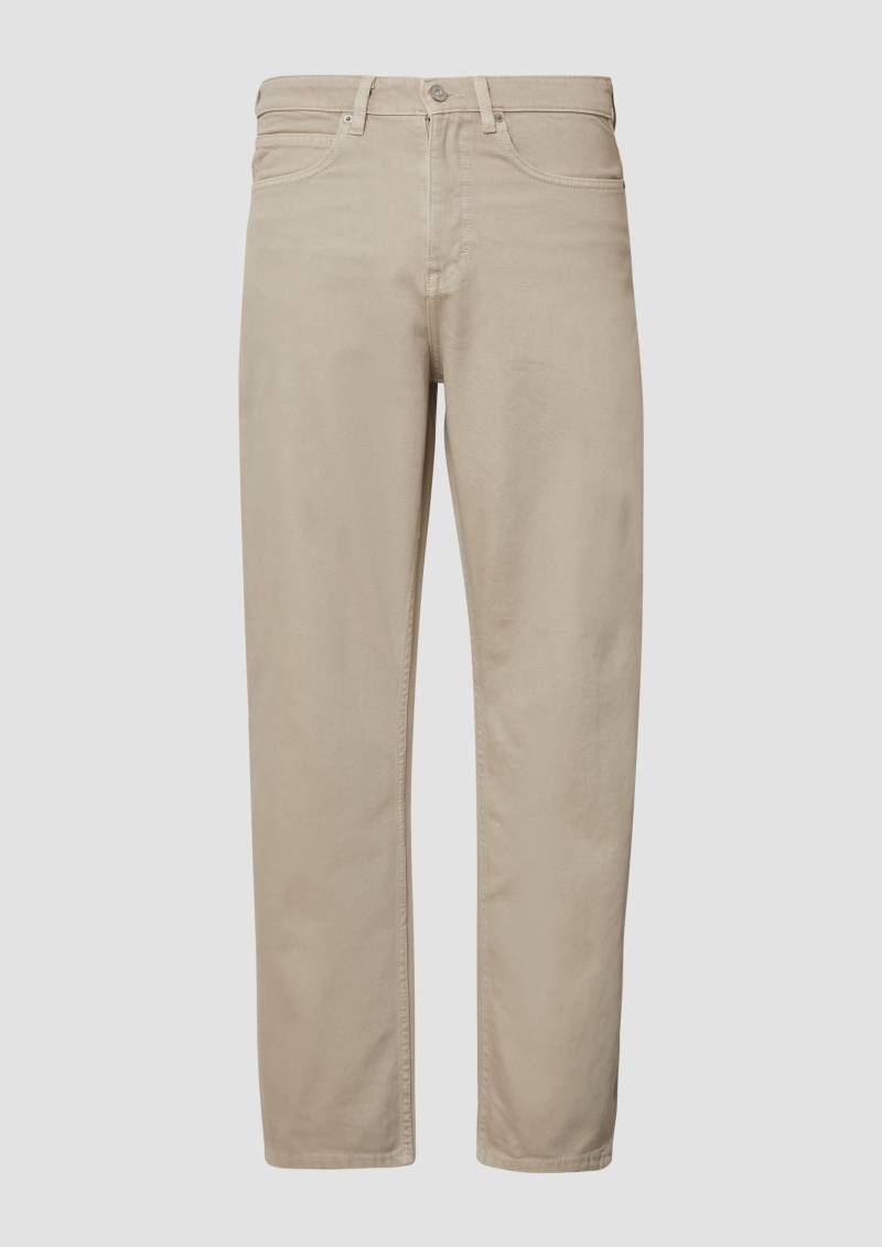 QS - Jeans Devon / Relaxed Fit / Mid Rise / Tapered Leg, Herren, Beige von QS