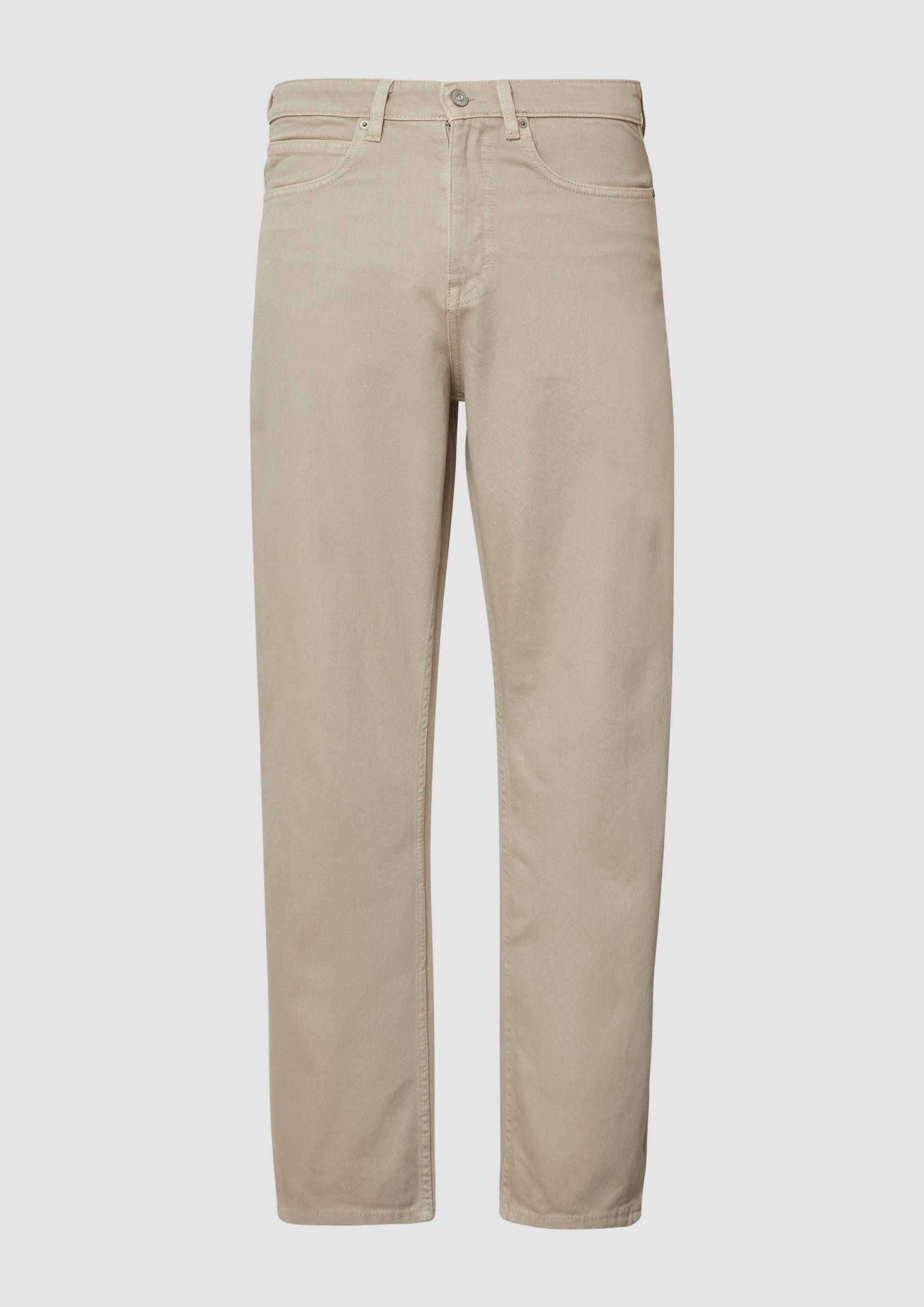 QS - Jeans Devon / Relaxed Fit / Mid Rise / Tapered Leg, Herren, Beige von QS