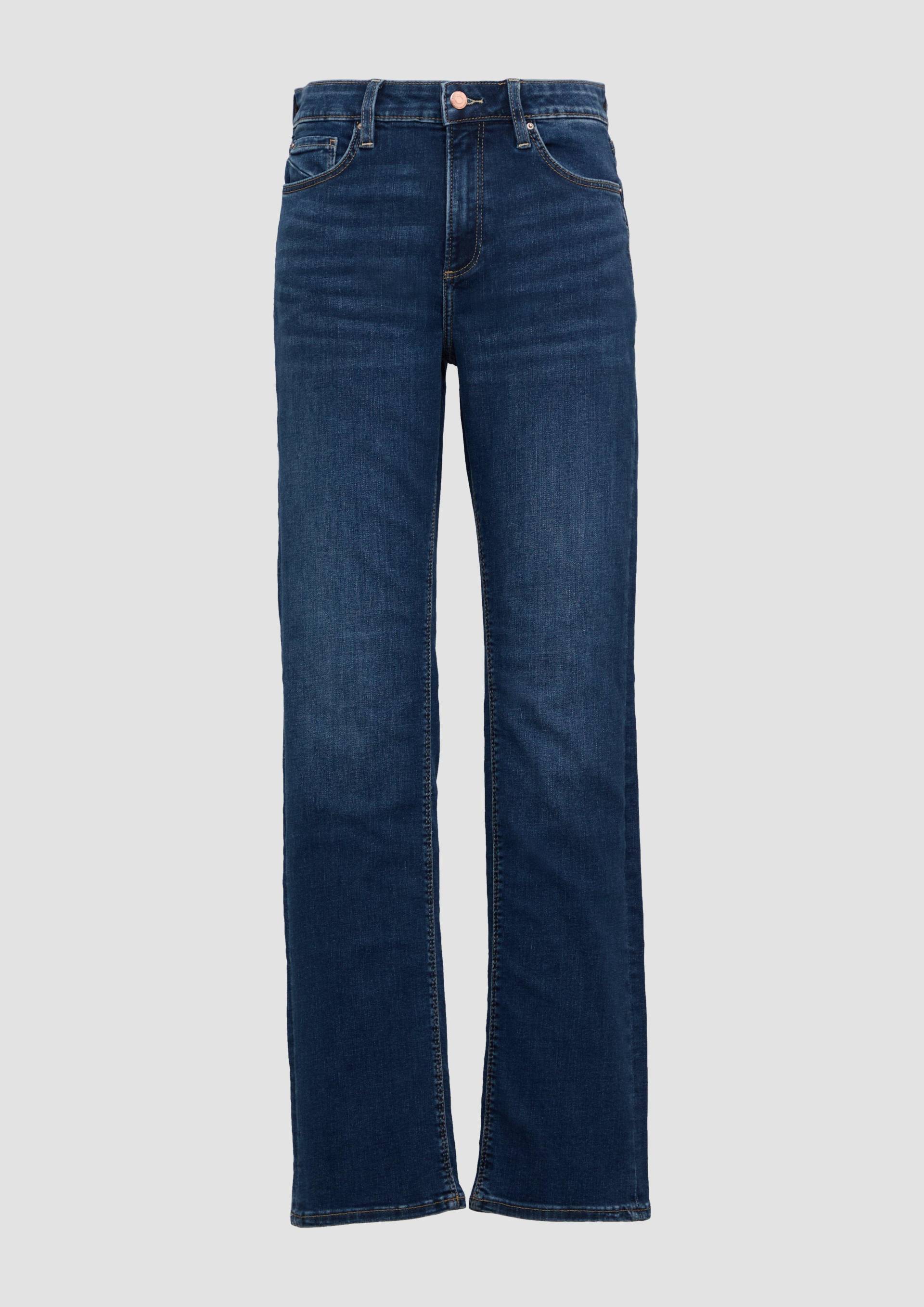 QS - Jeans Catie / Slim Fit / High Rise / Straight Leg, Damen, blau von QS