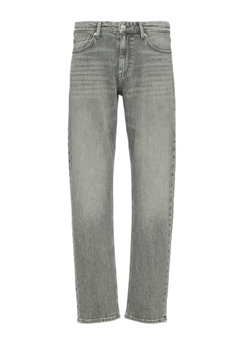 QS Jeans Pete/Regular Fit/Mid Rise/Straight Leg grau 34/32 von QS