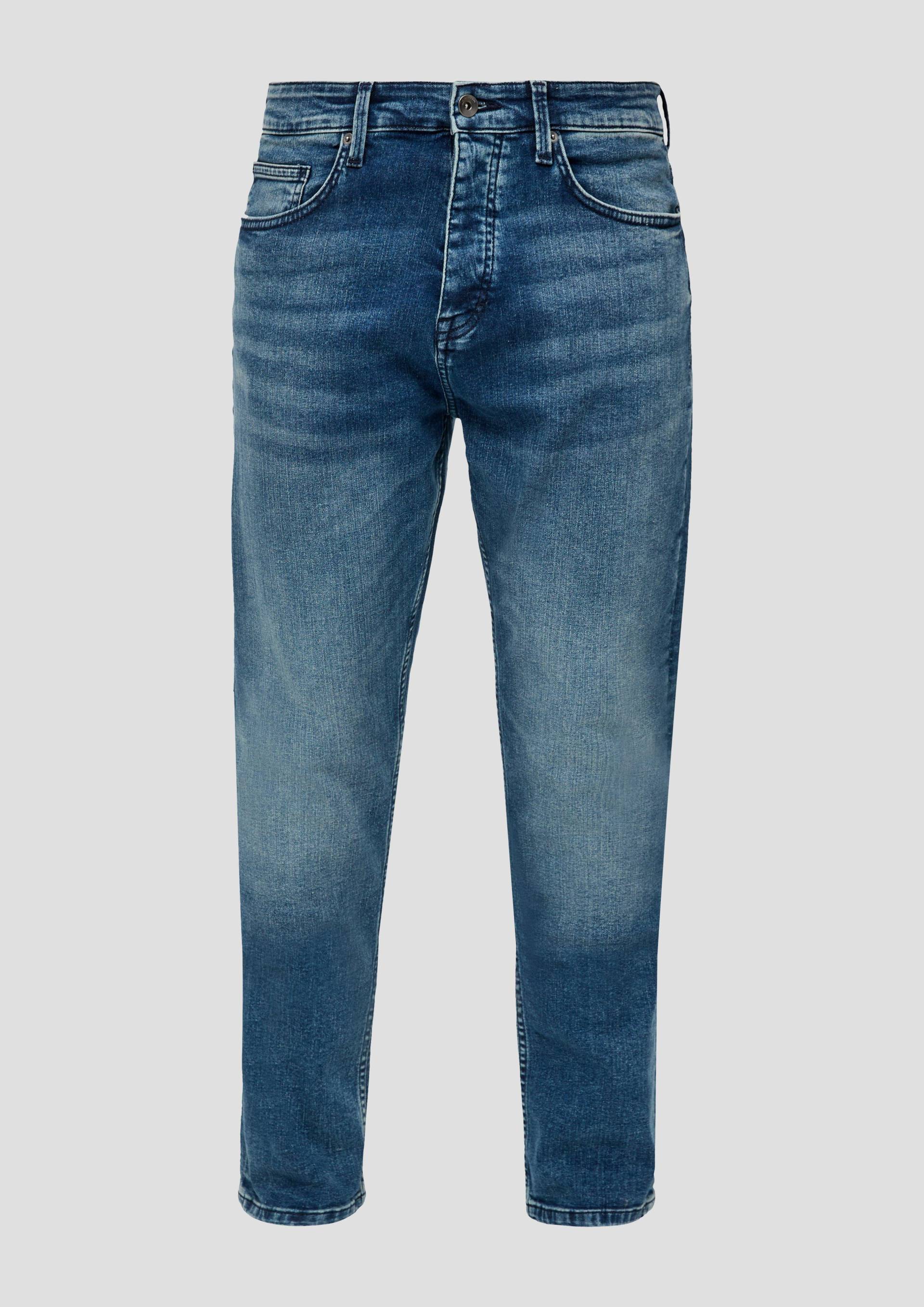 QS - Jeans Pete / Regular Fit / Mid Rise / Straight Leg, Herren, blau von QS