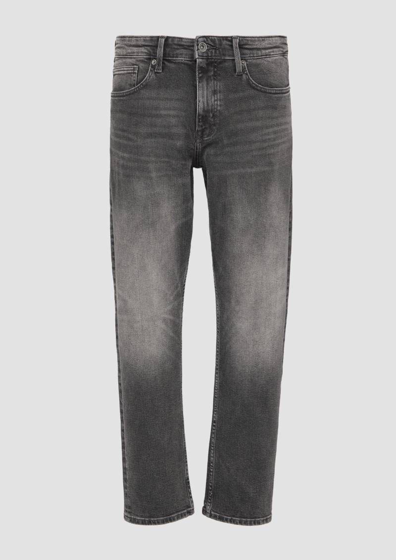 QS - Jeans Pete / Regular Fit / Mid Rise / Straight Leg, Herren, grau von QS