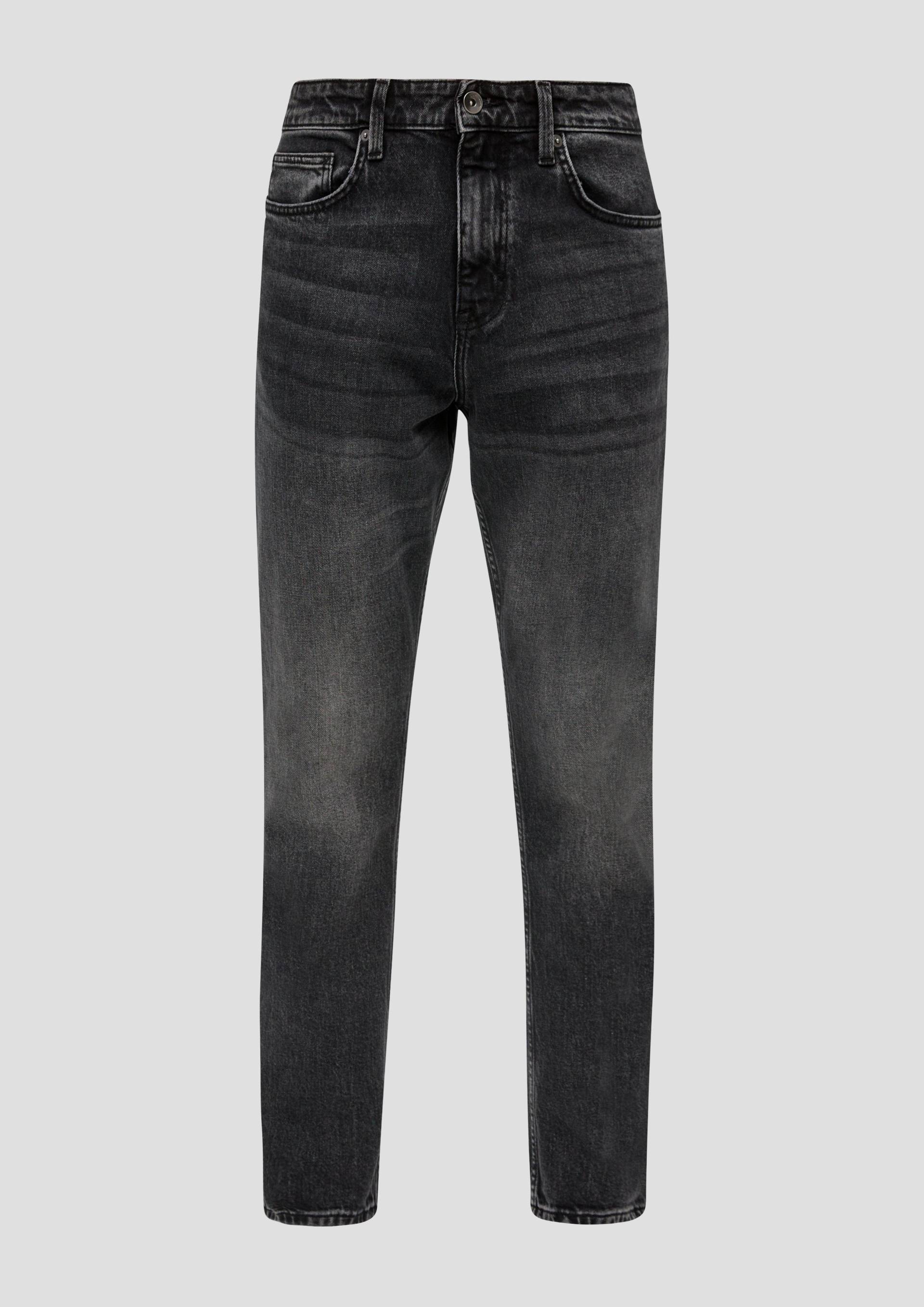 QS - Jeans Pete / Regular Fit / Mid Rise / Straight Leg, Herren, grau von QS