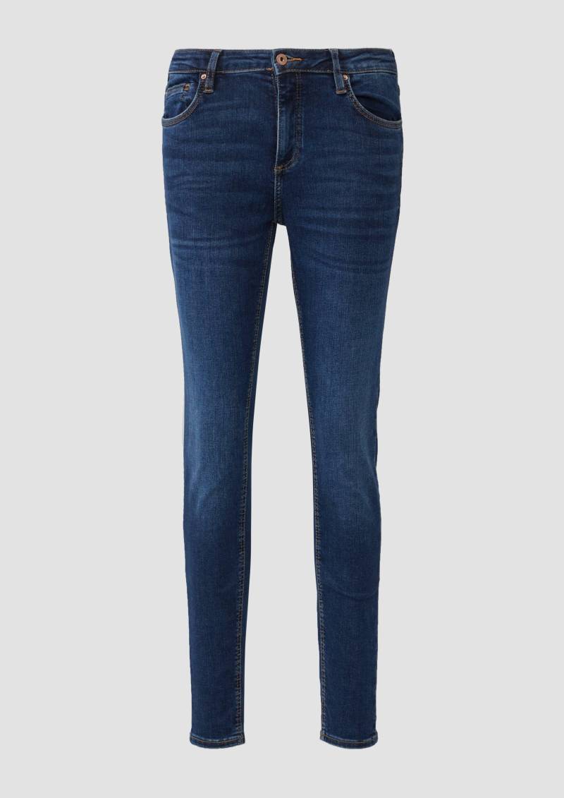 QS - Jeans Sadie / Skinny Fit / Mid Rise / Skinny Leg / Super Stretch, Damen, blau von QS