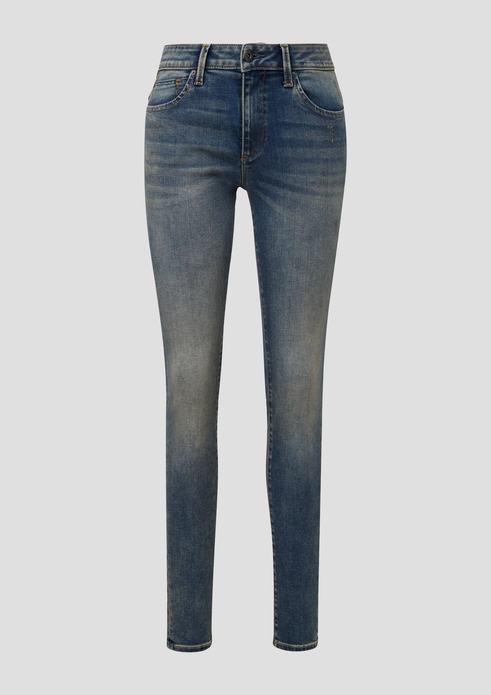QS - Jeans Sadie / Skinny fit / Mid rise / Skinny leg, Damen, blau von QS