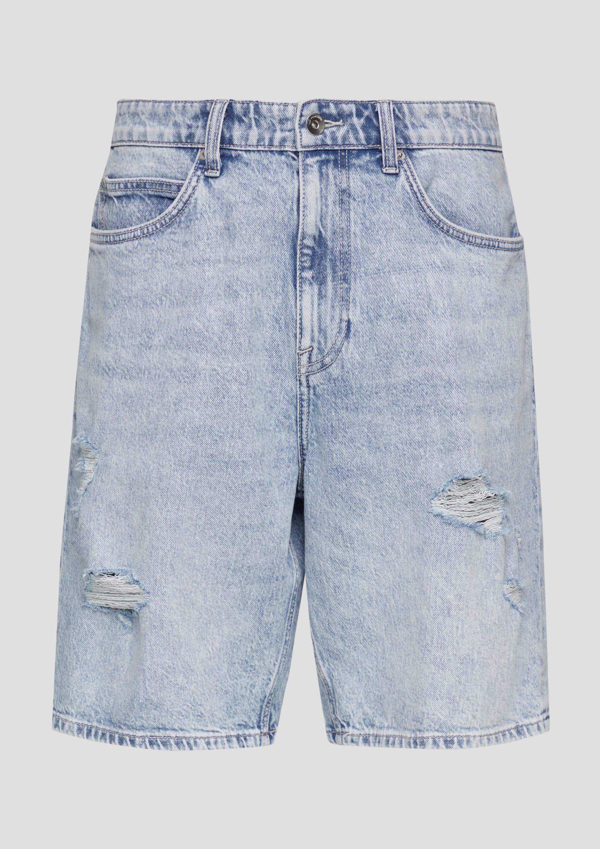 QS - Jeans-Shorts / Loose Fit / Mid Rise, Herren, blau von QS